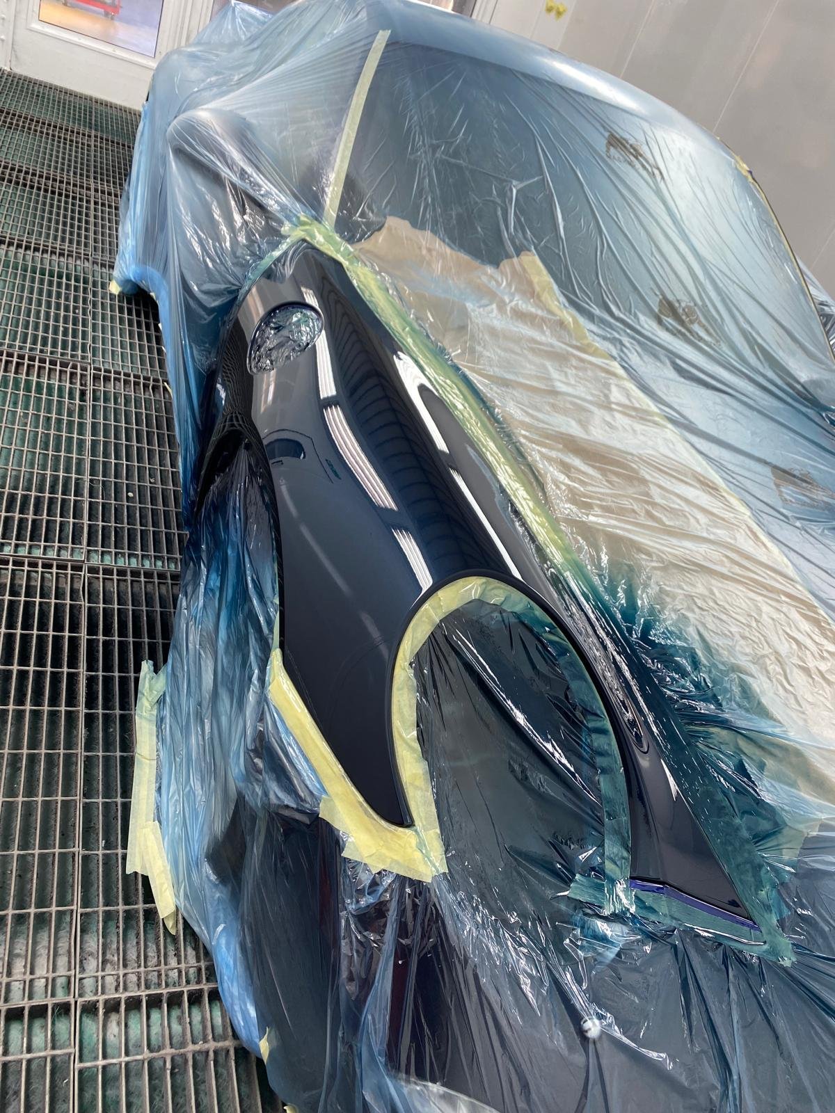 Porsche prepared for refinishing