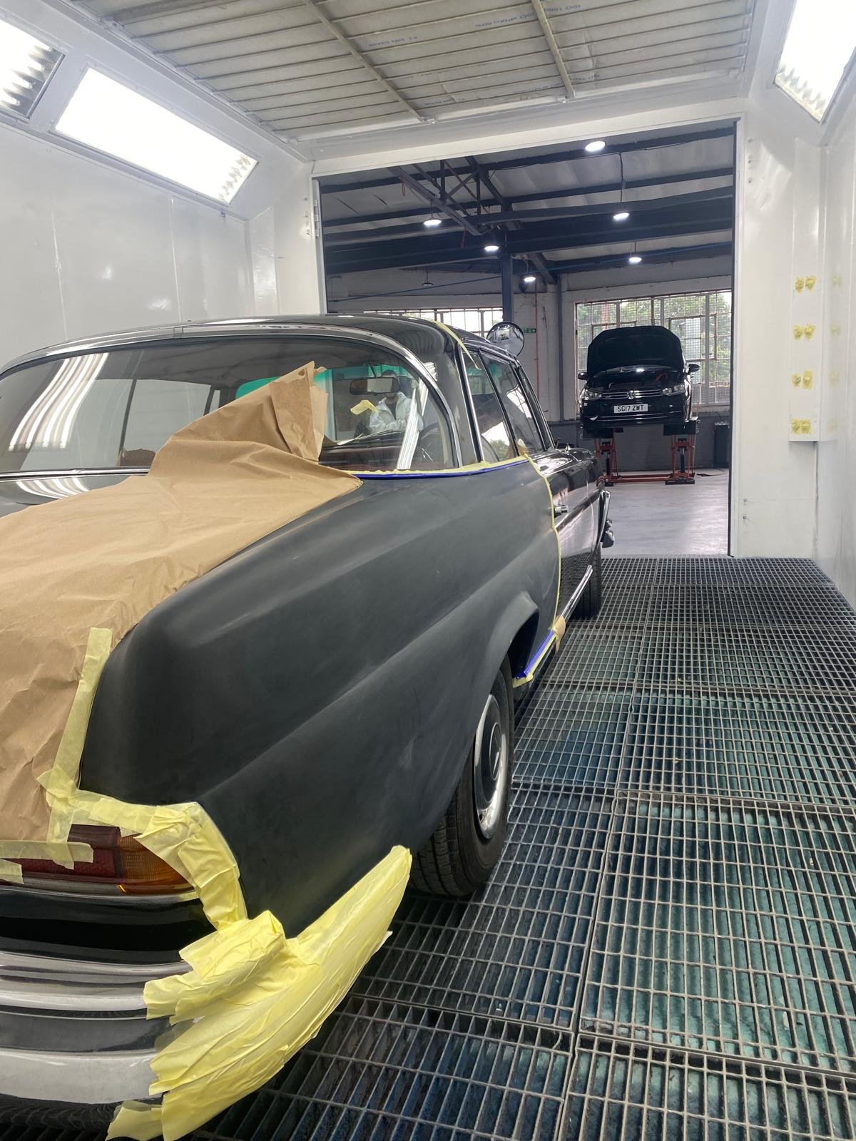 Vehicle prepared for bodywork and paint